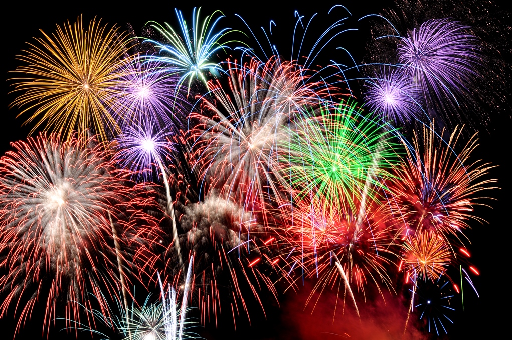 Vuurwerk tijdens nieuwjaar